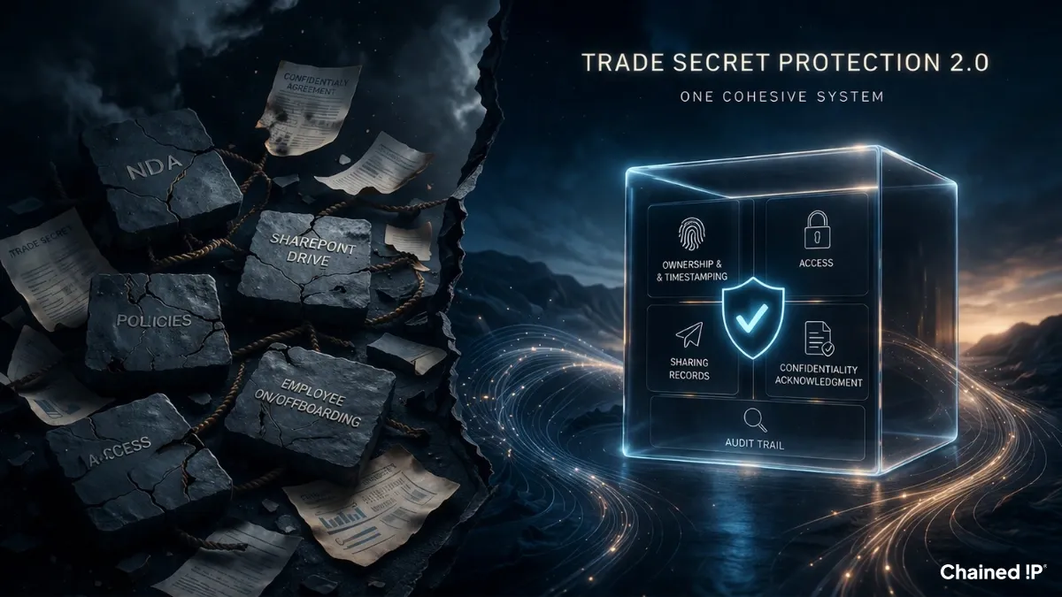 Trade secret protection simplified from fragmented measures to one cohesive system enabling provable protection.